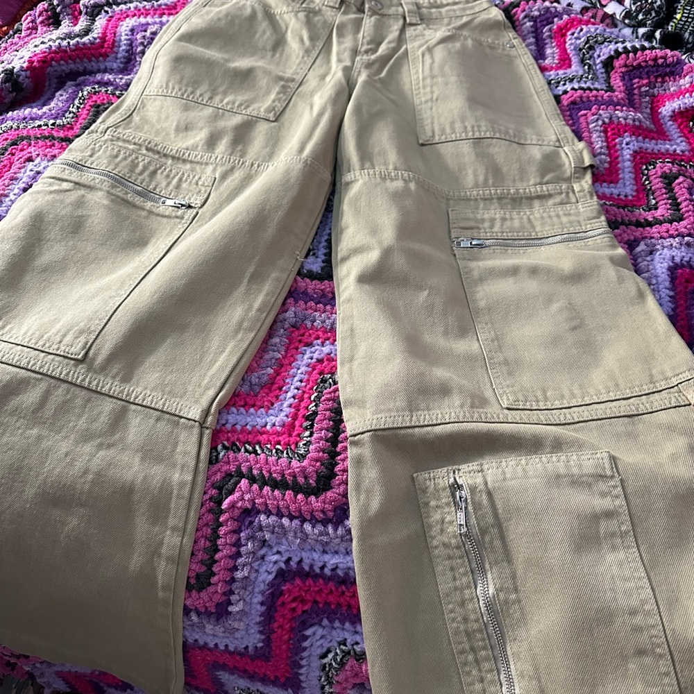 The Ragged Priest Beige Cargo Pants
